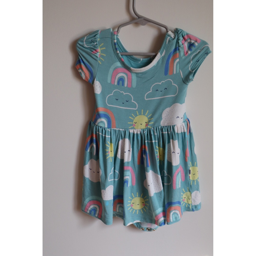 Little Sleepies Sunny Skies Twirl Bodysuit Dress 12-18 Months